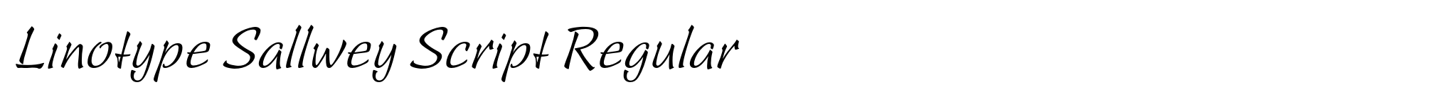Linotype Sallwey Script Regular image
